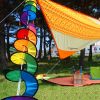 Camping Tent Foldable Rainbow Spiral Windmill Wind Spinner; Camping Accessory Decor