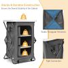 Folding Camping Storage Cabinet with 3 Shelves and Carry Bag