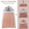 150*150*205cm Single Quick Open Changing Tent Shower Tent Brown