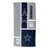 [Personalization Only] OFFICIAL NFL Colorblock Personalized Beach Towel - Cowboys