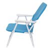 56*60*63cm Load-Bearing 100kg Blue Oxford Cloth White Iron Frame Beach Chair