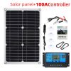 25W-180W 18V/12V Portable Solar Panel Waterproof USB Port Solar Power 5V Solar Battery Charger Outdoor Camping Phone Power Bank