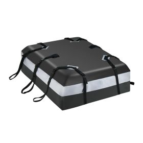 Car Outdoor Traveling Storage Rooftop Cargo Carrier Box (Color: Black & Gray)