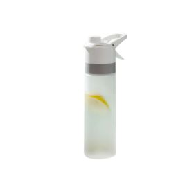 Outdoor Sports Fitness Travel Water Bottle Straight Drink Spray Water Bottle (Color: Gray)